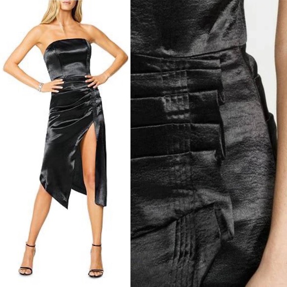 Ramy Brook Carmen Metallic Strapless Dress Size 4 MSRP $525 - Picture 2 of 6